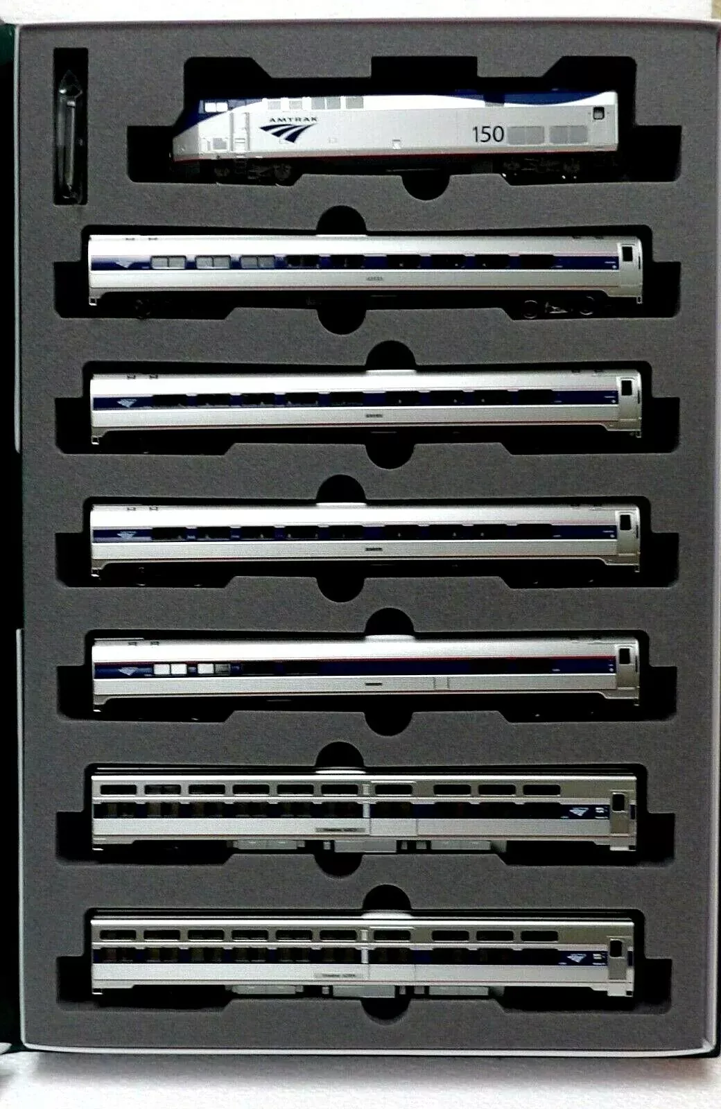 Kato 106-6286BDC N Scale Amfleet Viewliner Amtrak Phase V1 Set