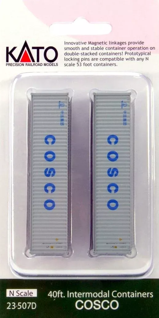 Kato N 23507D 40′ Corrugated Container, Cosco (2-Pack)