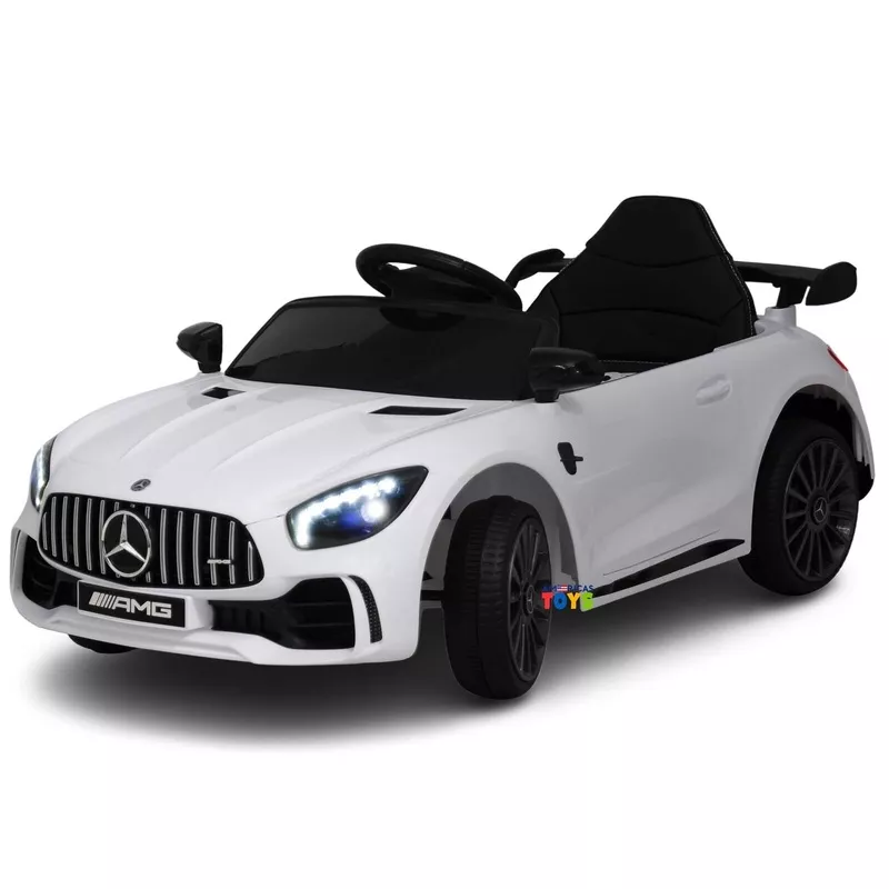 Licensed Mercedes-Benz 12V Ride-On Car with RC Control, MP3 Player, and Multiple Color Options for Kids White