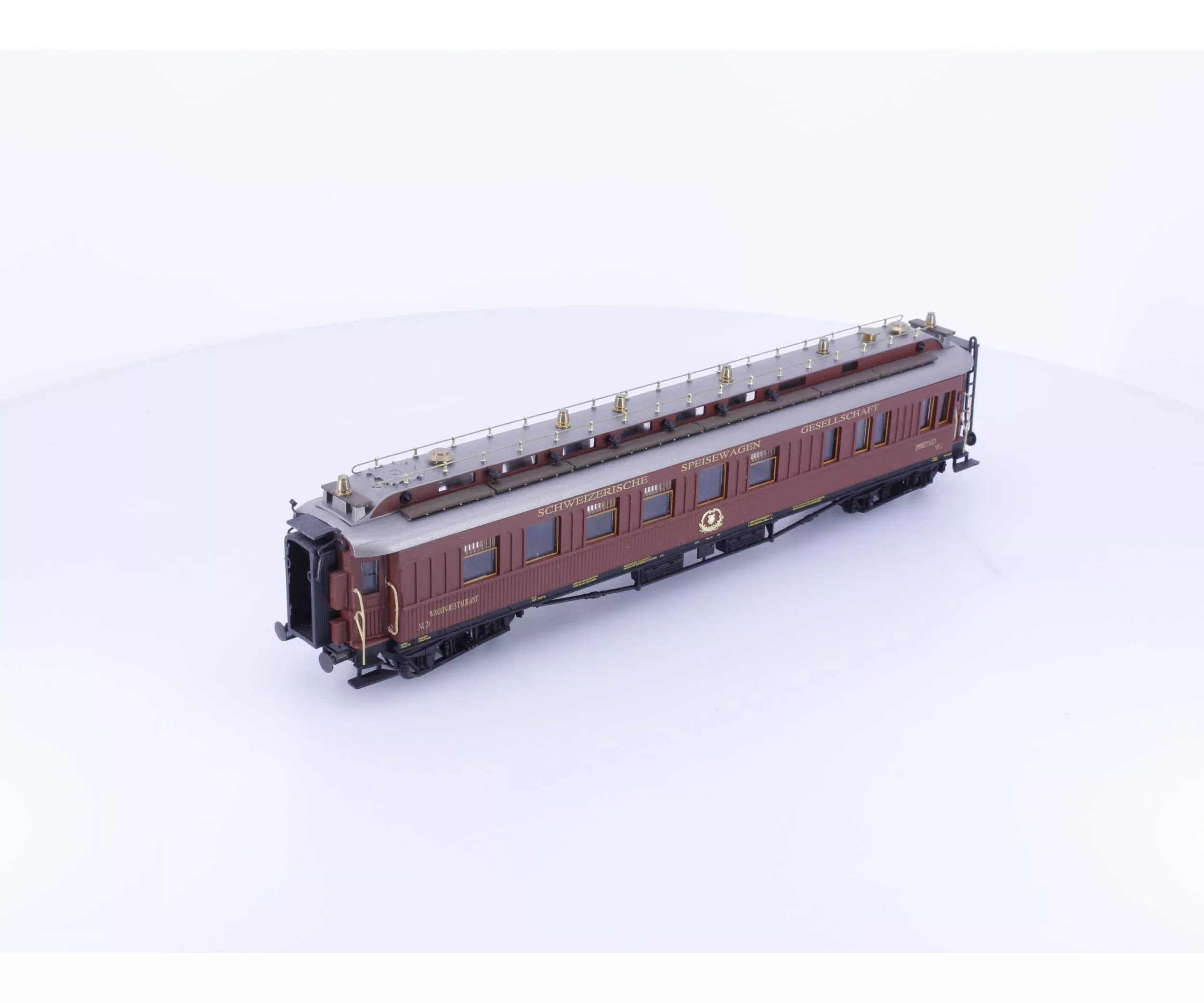 Liliput L386304 HO SBB-CFF-FFS Oldtimer Teak Wood Dining Coach Typ Br4u 21 (2nd Hand)