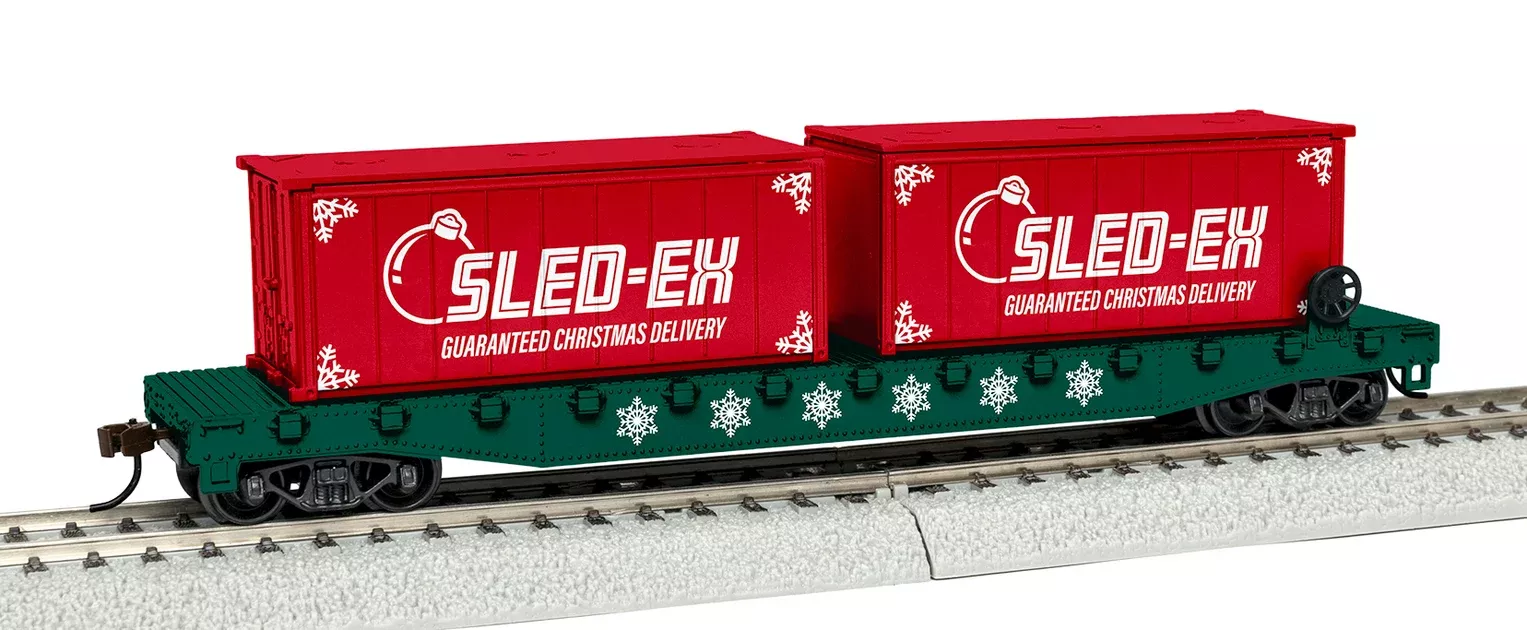 Lionel 1954210 HO Scale Flatcar with Christmas Containers