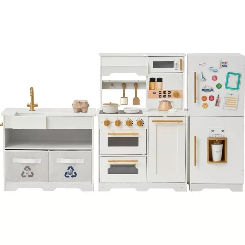 Little Chef Atlanta Modular Play Kitchen – White/Gold
