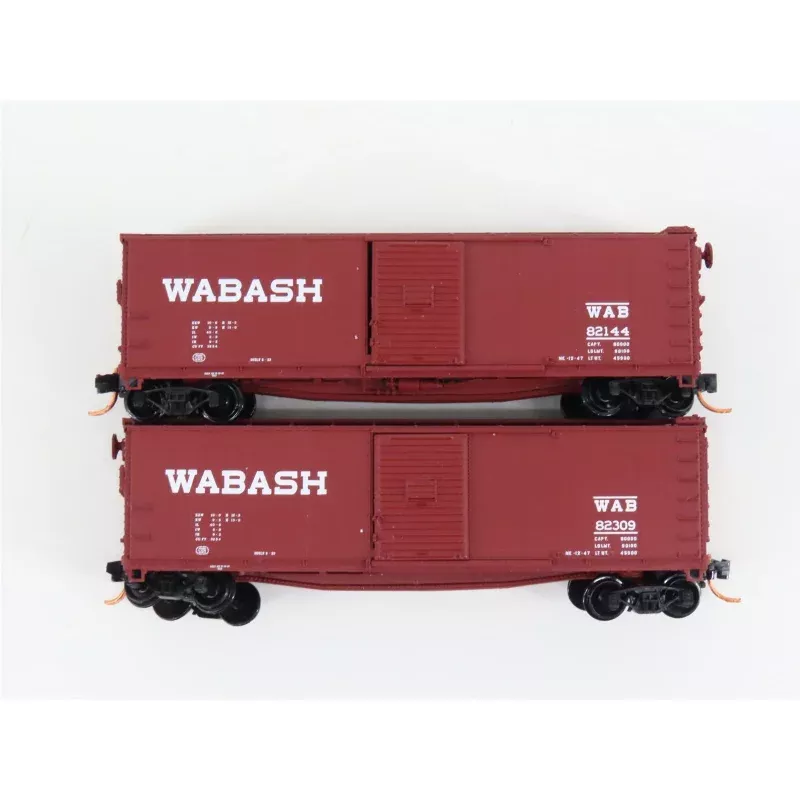 LOT of 2 N Scale Atlas WAB Wabash Railroad Single Door Box Car