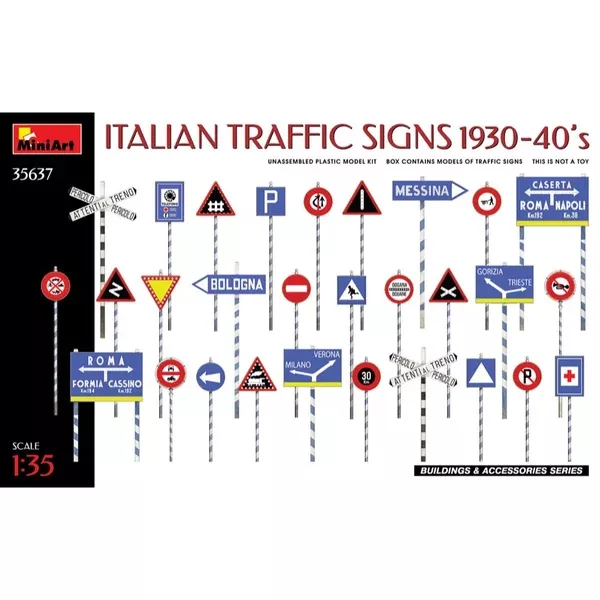MiniArt 35637 1/35 Italian Traffic Signs 1930-40s