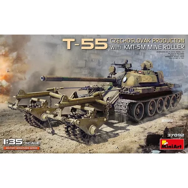 MiniArt 37092 1/35 T-55 Czechoslovak Prod. With KMT-5M Mine Roller