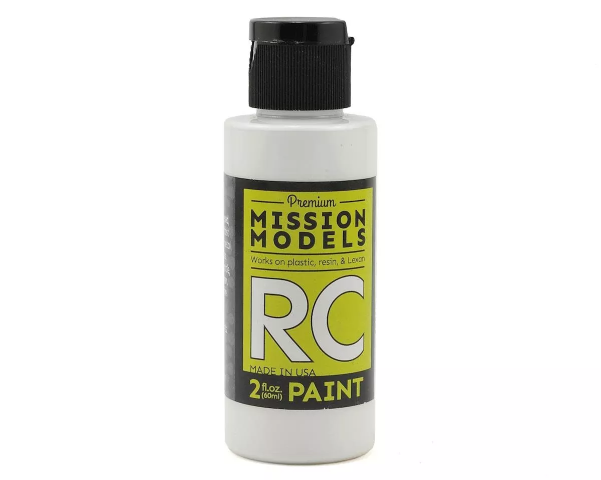 MIOMMRC-001White Acrylic Lexan Body Paint (2oz) 001 (Mission Models)