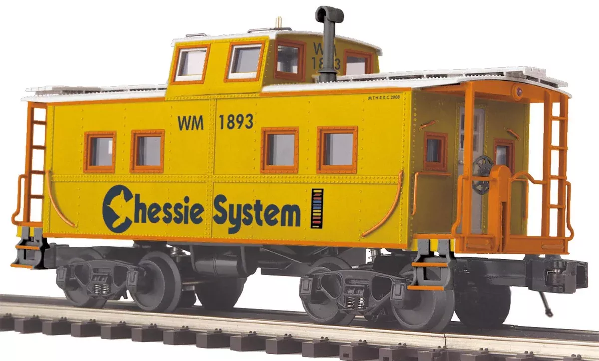 MTH Premier 20-91263 WM Chessie Steel Caboose – Center Cupola O SCALE Like New