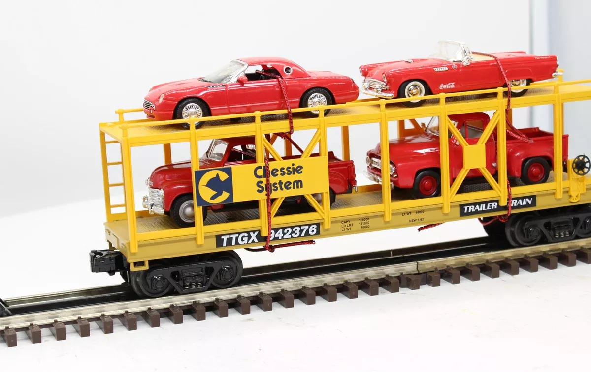 MTH Railking 30-76093 Chessie Auto Carrier Flat Car O SCALE Like New