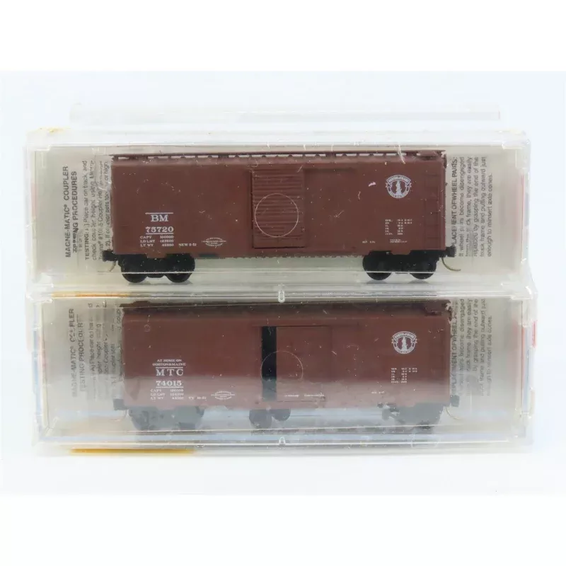N Scale Micro-Trains MTL 20326-2 BM Boston & Maine 40' Box Car 2-Pack Sealed