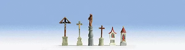 Noch 14870 Scenic Accessory Sets -- Christian Symbols HO Scale