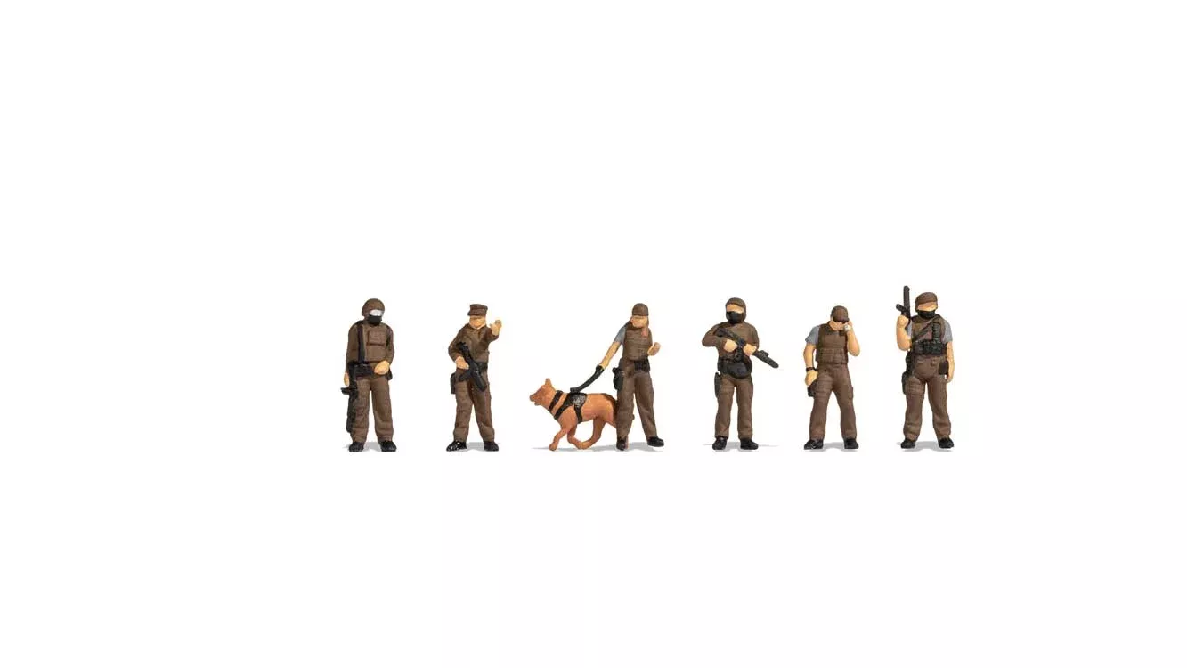 Noch 15079 Police Special Task Force -- pkg(7) HO Scale