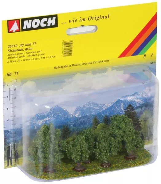 Noch 25410 – Bushes – Green 5pc (3 – 4cm)