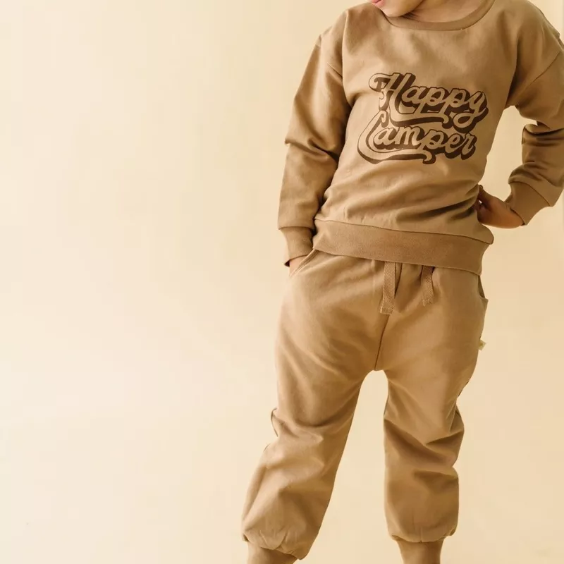 Organic Fleece Jogger Pants – Taupe