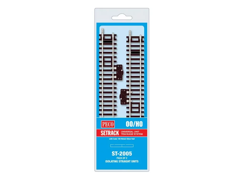 Peco HO ST2005 Code 100 Isolating Standard Straight Track with Cutout Switch (2)