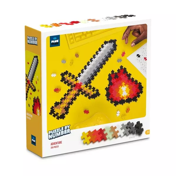 Plus Plus PP3910 Puzzle by Number Adventure 250pc
