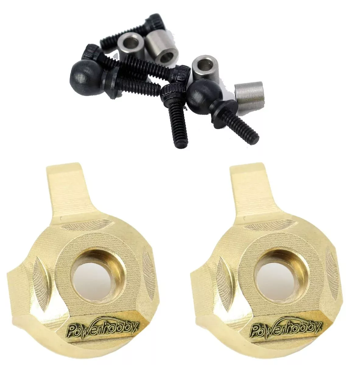 Powerhobby SCX2407 Brass Front Steering Knuckles for SCX24