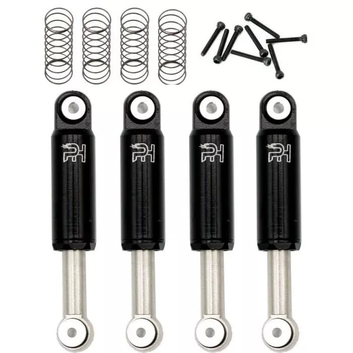 Powerhobby SCX2470 Black Front and Rear Aluminum Internal Spring Air Shocks SCX24