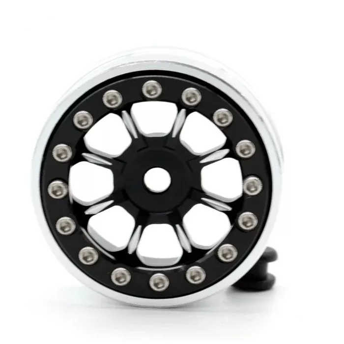 Powerhobby SCX2471 Black 1.0" Aluminum B59 Beadlock Wheels for SCX24