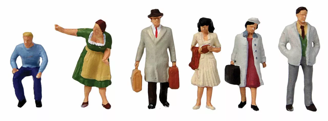 Preiser 1010587 HO Scale Motel Patrons & Staff — pkg(6)