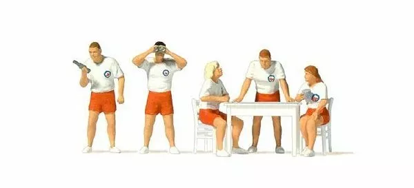 Preiser 10691 HO Scale Lifeguards/Water Rescue Service — pkg(5)
