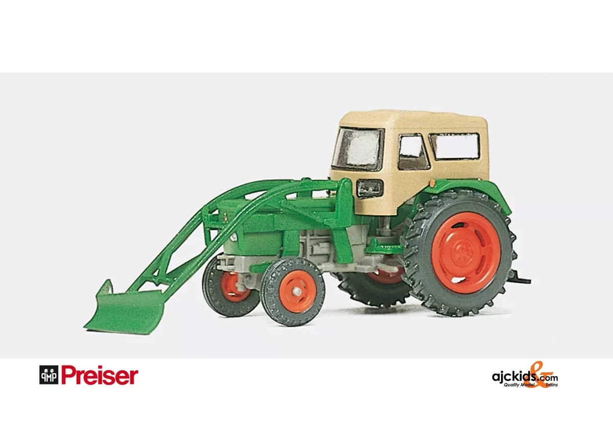 Preiser 17924 – Deutz tractor enclosed cab/plow
