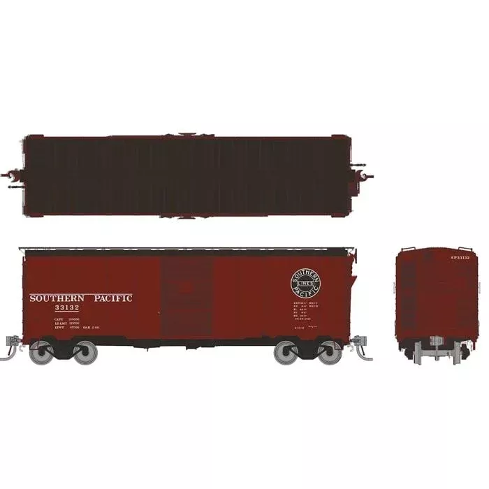 PREORDER Rapido HO 180004A 1937 AAR 40′ Boxcar with Square Corner, Southern Pacific | 52.2