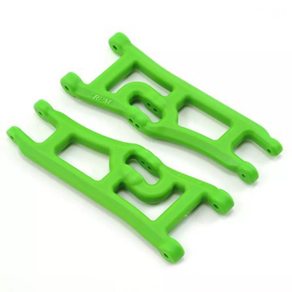 RPM70664Green Wide Front A-arms for e-Rustler & Stampede 2wd (RPM R/C Products)