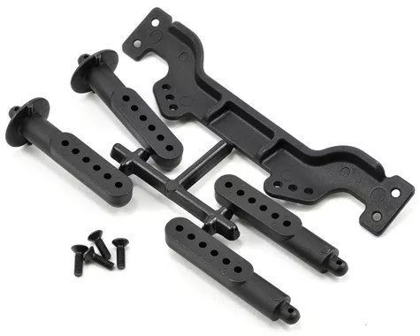 RPM81122 Adjustable Front Black Body Mounts Slash, Rustler, Stampede (RPM R/C Products)