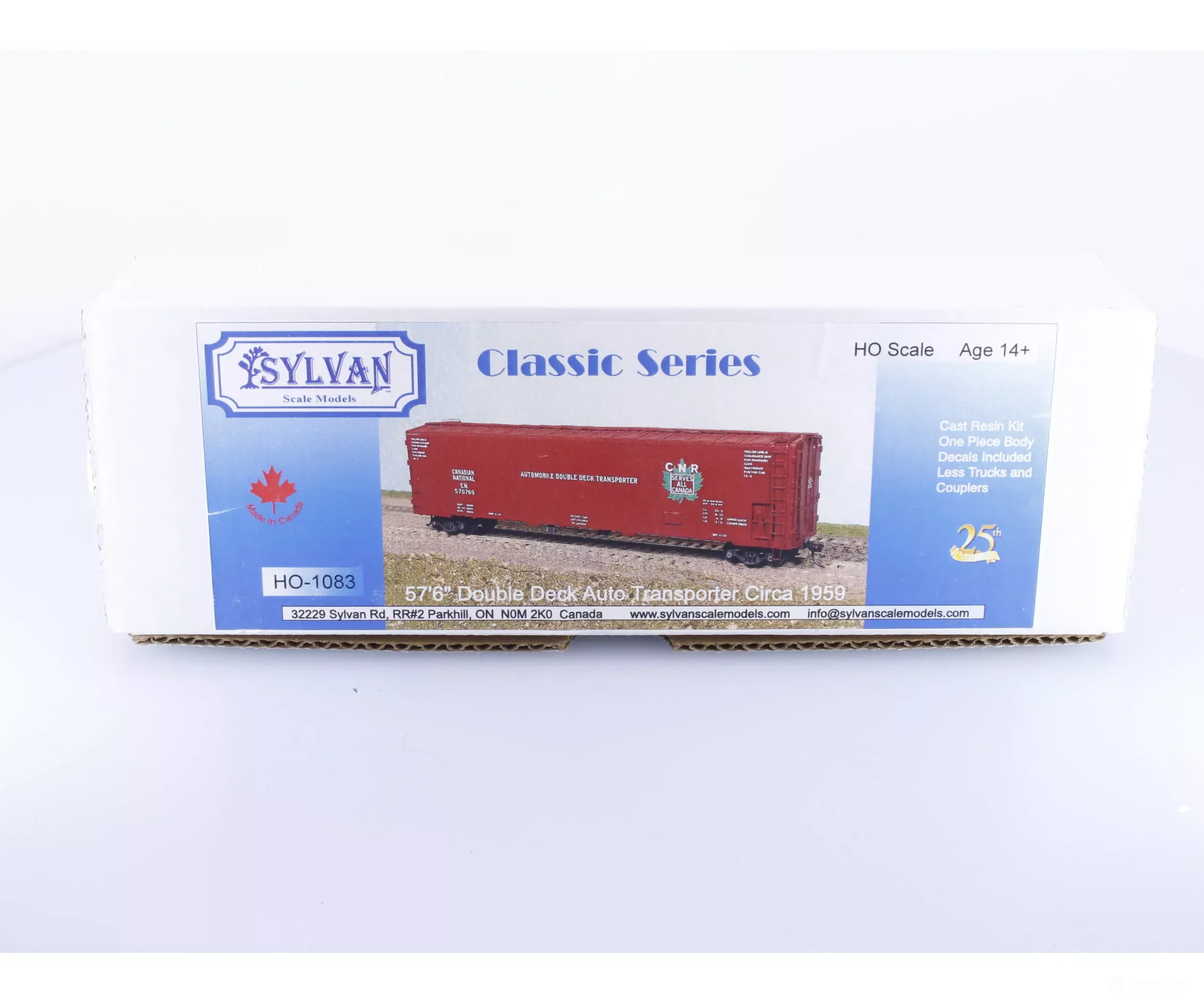 Sylvan Scale Models 1083 HO 57’6′ Double Deck Auto Transporter Kit Circa 1959 #2 Canadian National (CN) (2nd Hand)