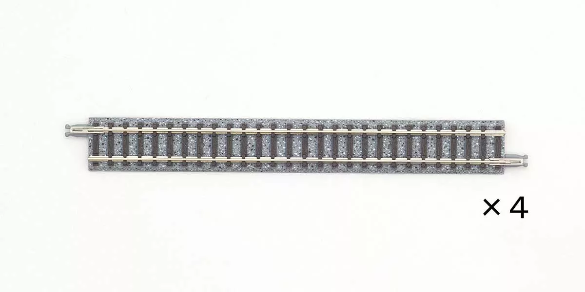 TomyTec Co LTD 018018 Straight Track S140 - Fine Track -- 5-1/2"140mm pkg(4) N Scale