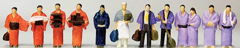 TomyTec Co LTD 253129 Hot Springs Guests -- Set #2 pkg(12) N Scale