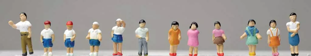 TomyTec Co LTD 265672 Students & Teachers -- pkg(12) N Scale
