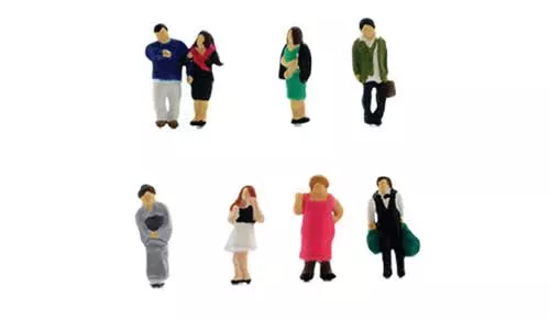 TomyTec Co LTD 319177 People at Midnight -- pkg(8) N Scale