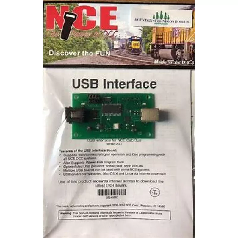 USB Interface for NCE Cab Bus #5240223 Version 7.x.x
