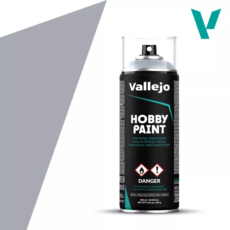 Vallejo Acrylic Paints 28021 Aerosol Spray Paint, Silver (400ml)
