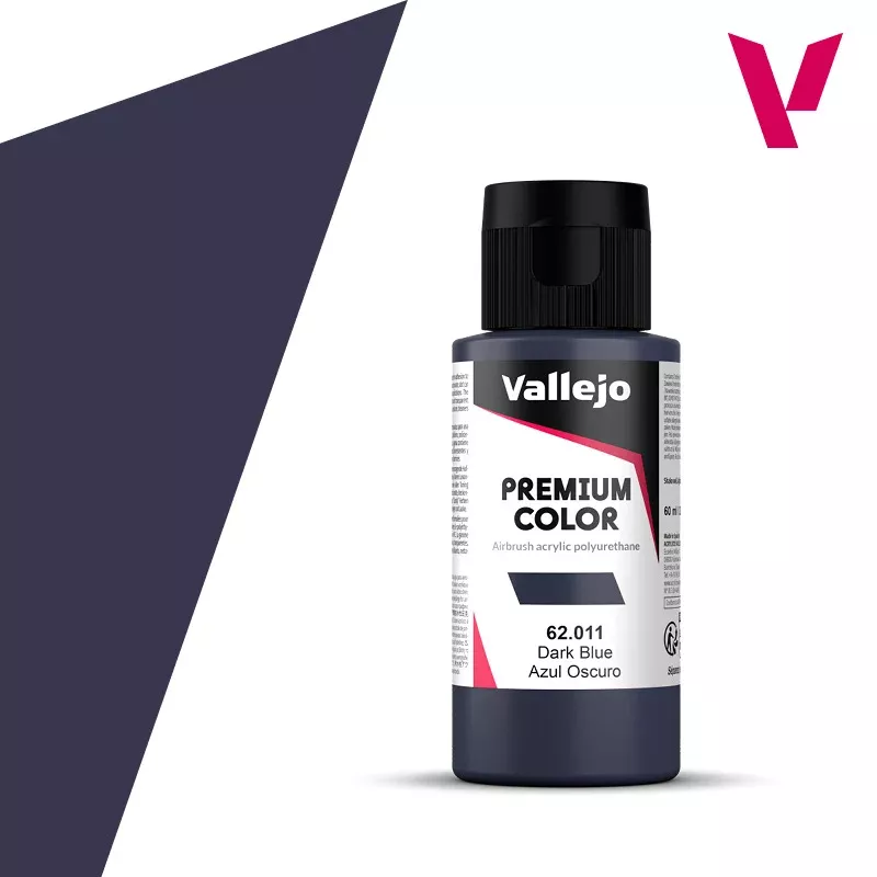 Vallejo Acrylic Paints 62011 Premium Color, Dark Blue Opaque (60ml)