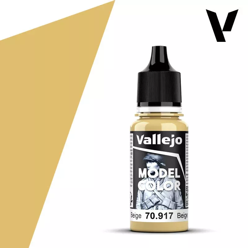 Vallejo Acrylic Paints 70917 Model Color, Matte Beige (17ml)
