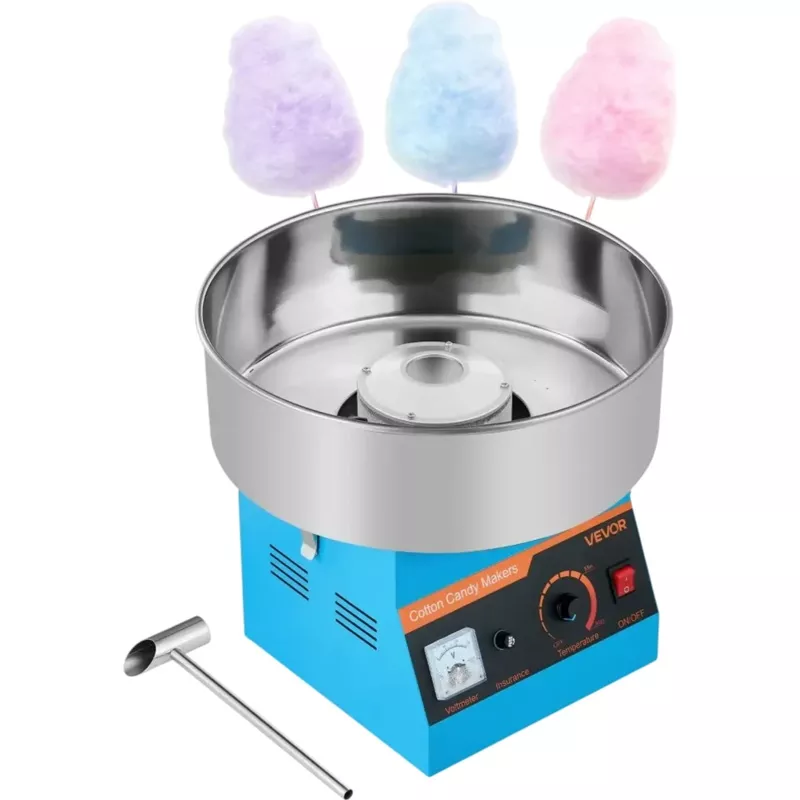 Vevor Cotton Candy Machine Commercial Electric Candy Floss Maker 15″ Blue New