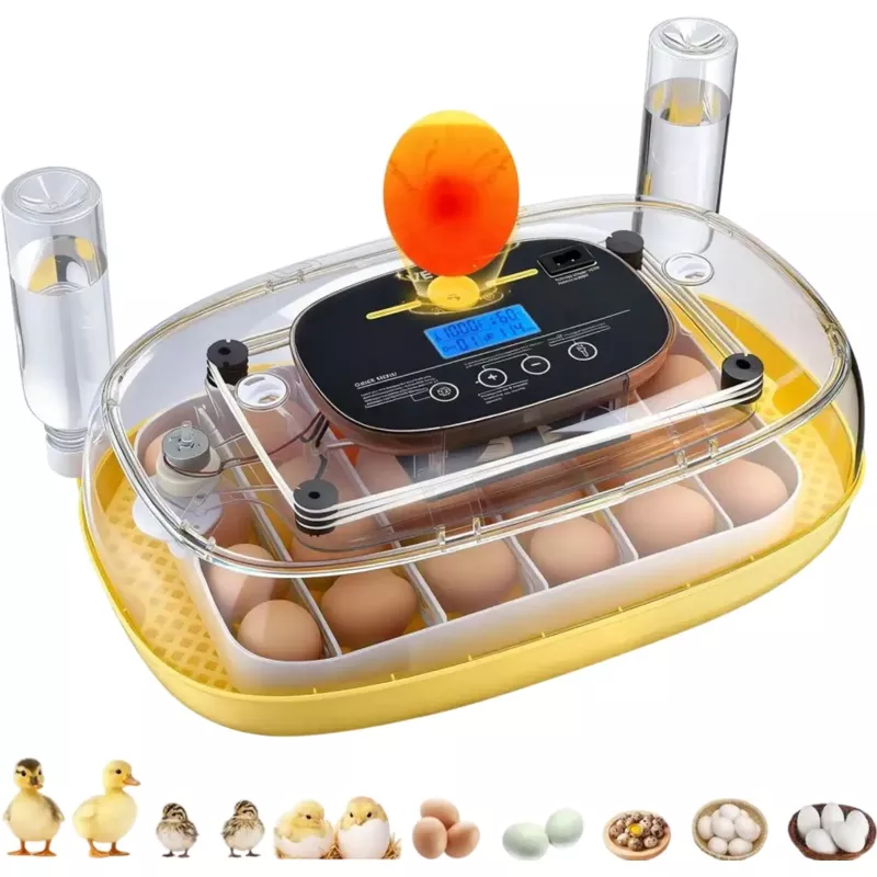Vevor Egg Incubator 24 Egg Automatic Turner with LED Candler and Humidity Control New