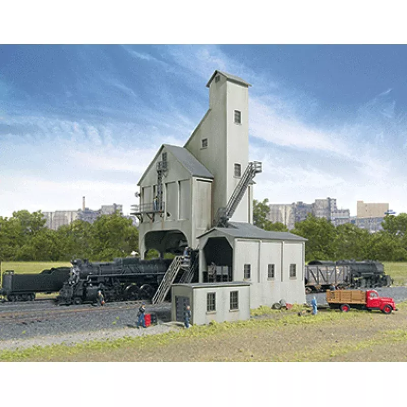 Walthers Cornerstone 933-3262 Modern Coaling Tower -- Kit - 5 x 5-1/4 x 7-1/4 12.7 x 13.3 x 18.4cm, N Scale