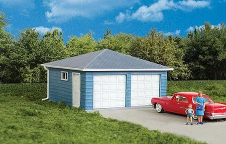 Walthers Cornerstone 933-3793 HO Scale Two-Car Garage — Kit