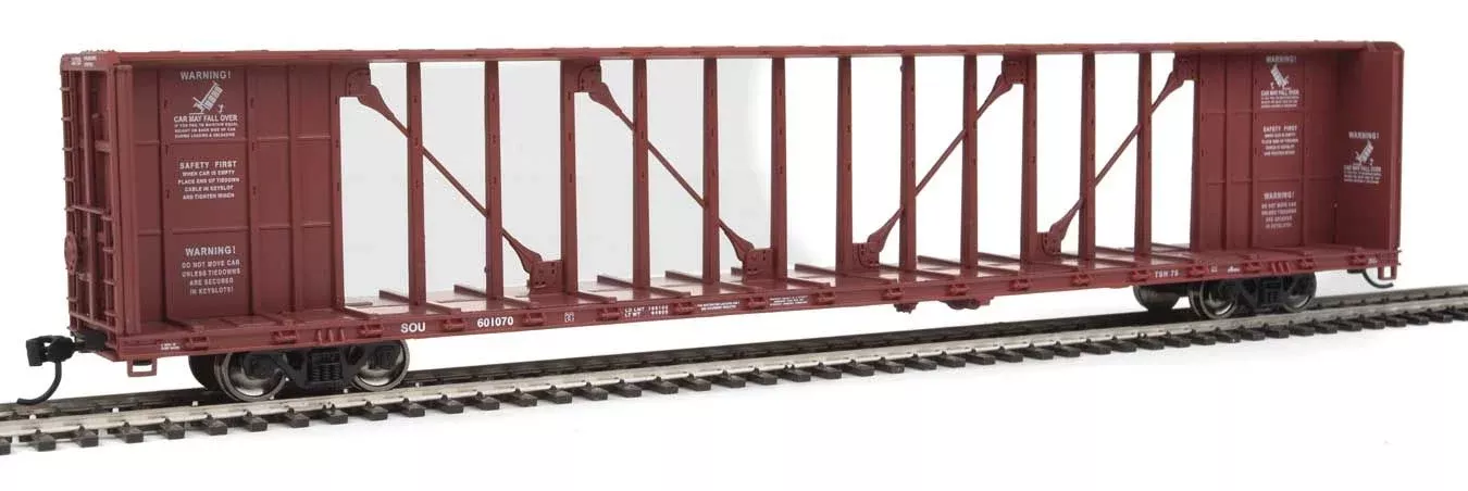 Walthers Mainline 910-4855 HO Scale 72' Centerbeam Flatcar Southern 601120