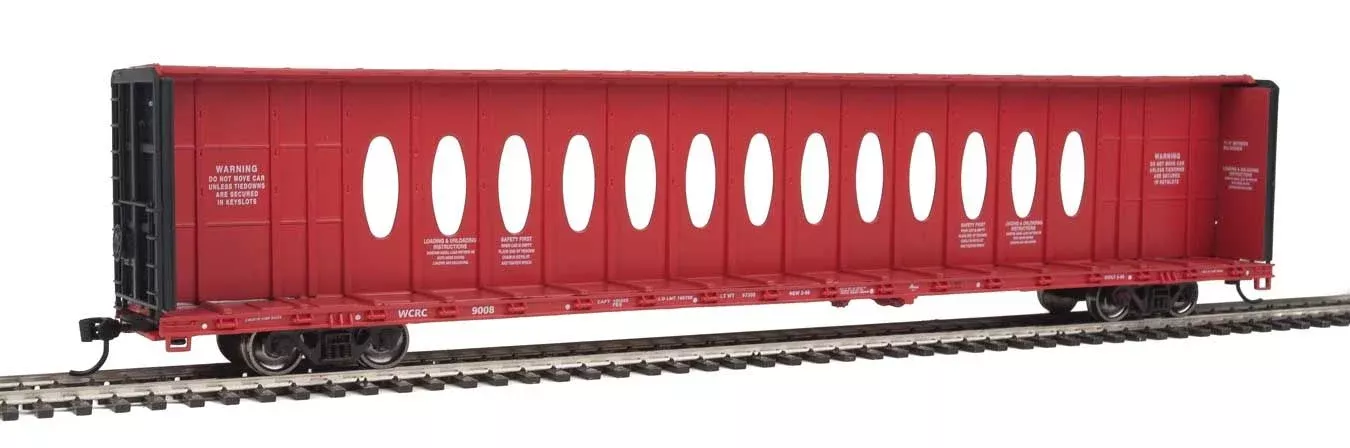 Walthers Mainline 910-4870 HO Scale 72' Centerbeam Flatcar Cascade Warehouse WCRC 9061