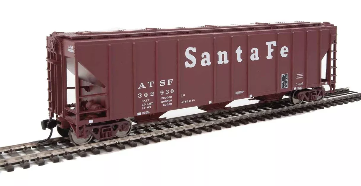 Walthers Mainline 910-7452 HO Scale 50′ PS-2 CD 4427 Covered Hopper Santa Fe ATSF 302930