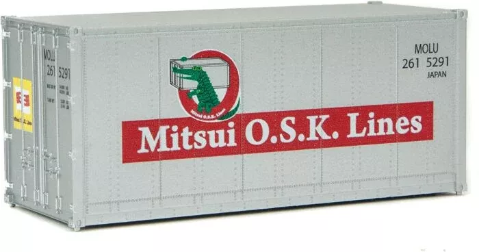 Walthers SceneMaster 949-8657 HO Scale 20' Smooth Side Container Mitsui OSK Lines MOUL