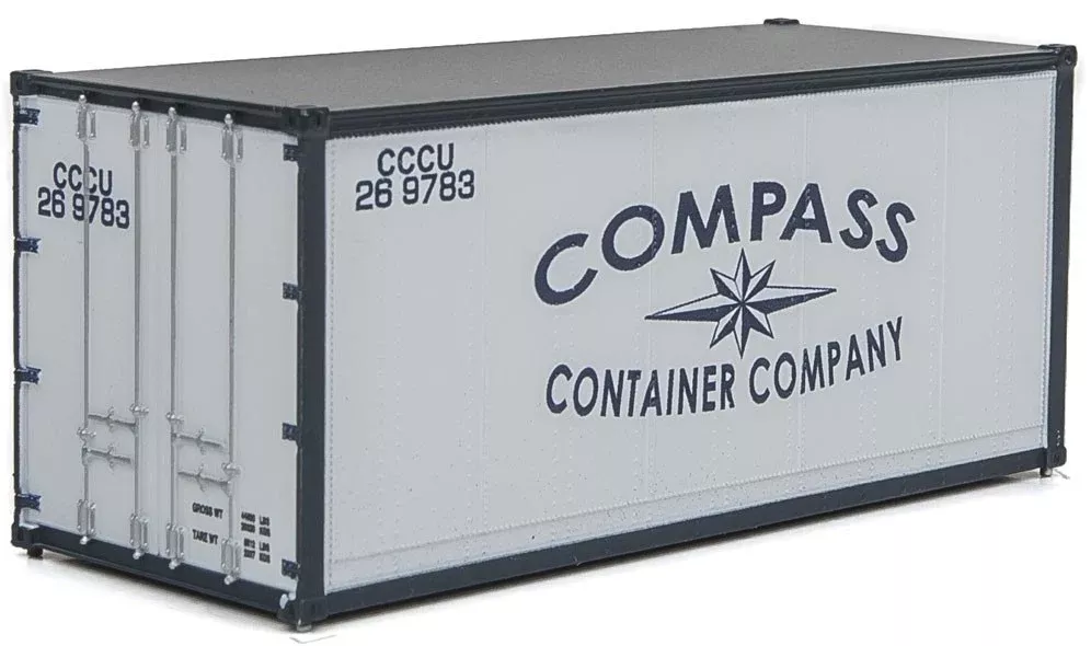 Walthers SceneMaster 949-8664 HO Scale 20' Smooth Side Container Compass Container Company CCCU