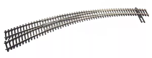 Walthers Track HO 948-83061 Code 83 Curved Turnout, 20/24″ Radii, Left Hand