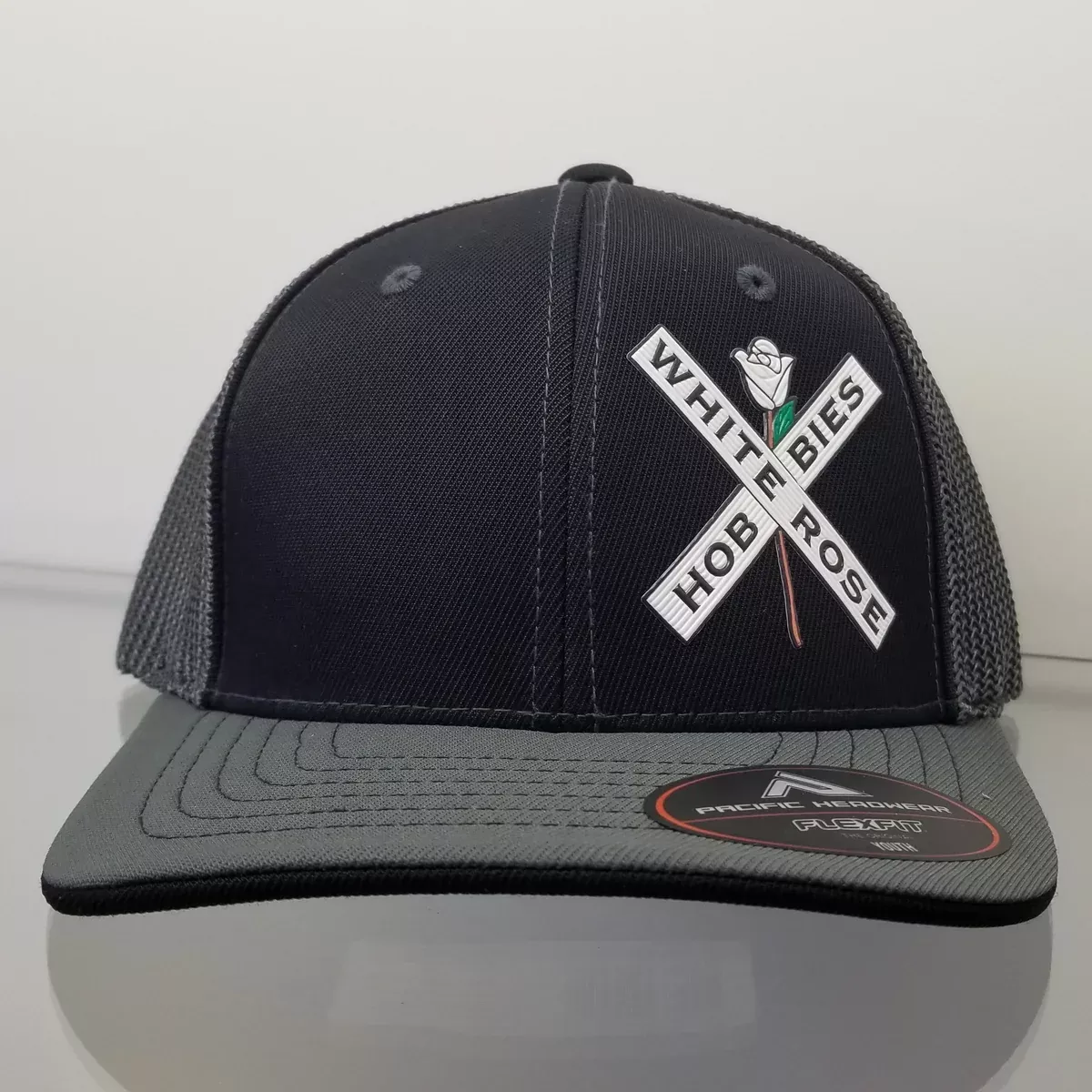 White Rose Hobbies WRH Logo Pacific Headwear 404M Graphite/Black/Black
