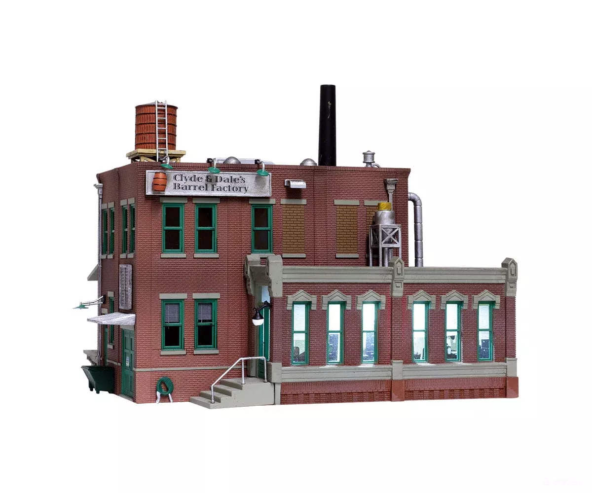 Woodland Scenics 5026 Clyde & Dale’s Barrel Factory (Lit) HO Scale