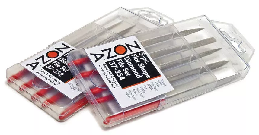 Zona 37-352 Diamond File 5-Piece Set w/Case — Fine Point Needle ALL Scale